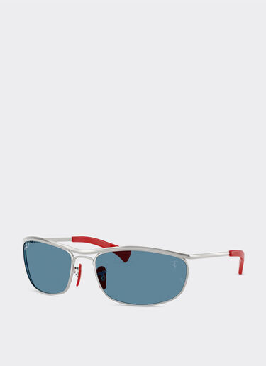 Ferrari Ray-Ban for Scuderia Ferrari RB3819M 银色金属镜框配偏光蓝色镜片 Silver LA0JPf