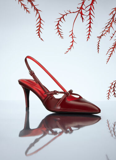 Ferrari Slingback shoe in shiny leather Cherry 49744f