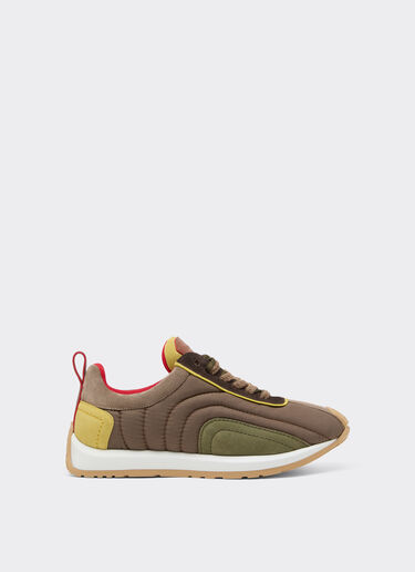 Ferrari Sneaker in suede, nappa leather, and waxed nylon Ebony 49886f