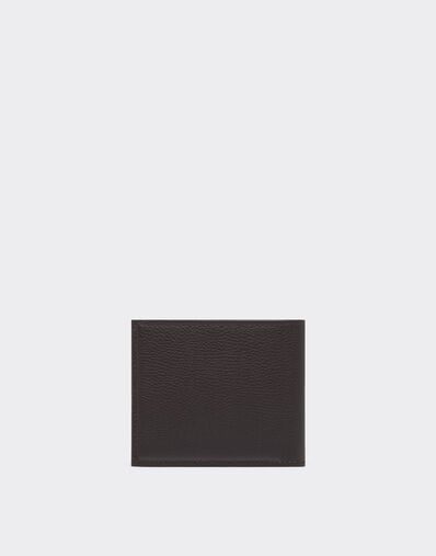 Ferrari 粒面皮革折叠钱包 Dark brown 50174f