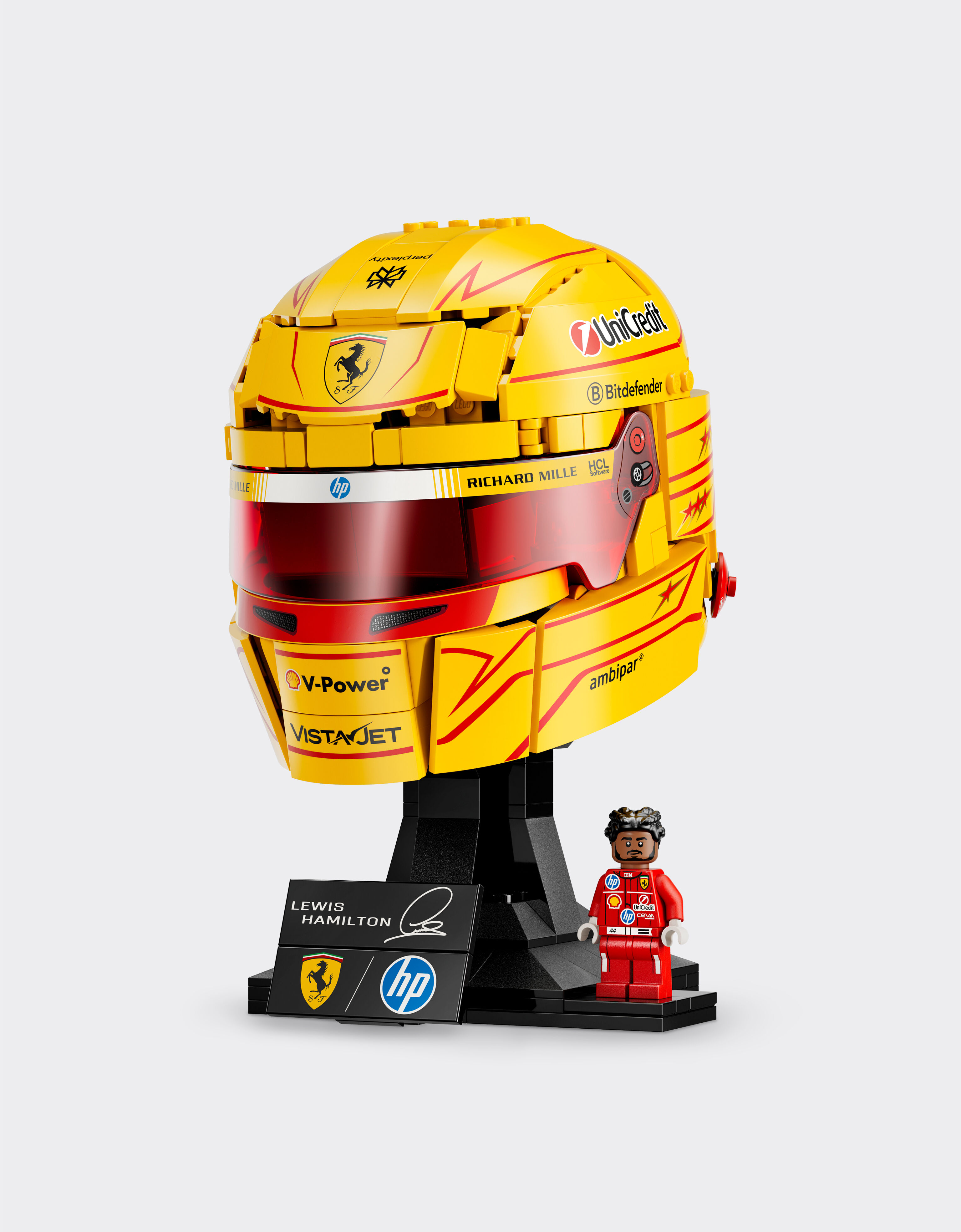 Ferrari LEGO® Editions Scuderia Ferrari HP Display Set – Lewis Hamilton Helmet and Minifigure Yellow LA0TY1229EXT0001f
