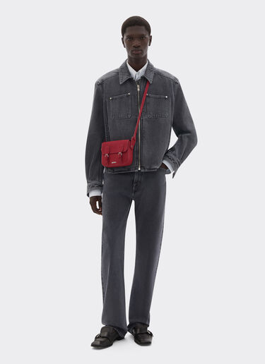 Mini nubuck messenger bag Ferrari Mini nubuck messenger bag Maison Red 50240f