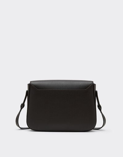 Ferrari Messenger bag in grenade leather Marrone Scuro 50583f