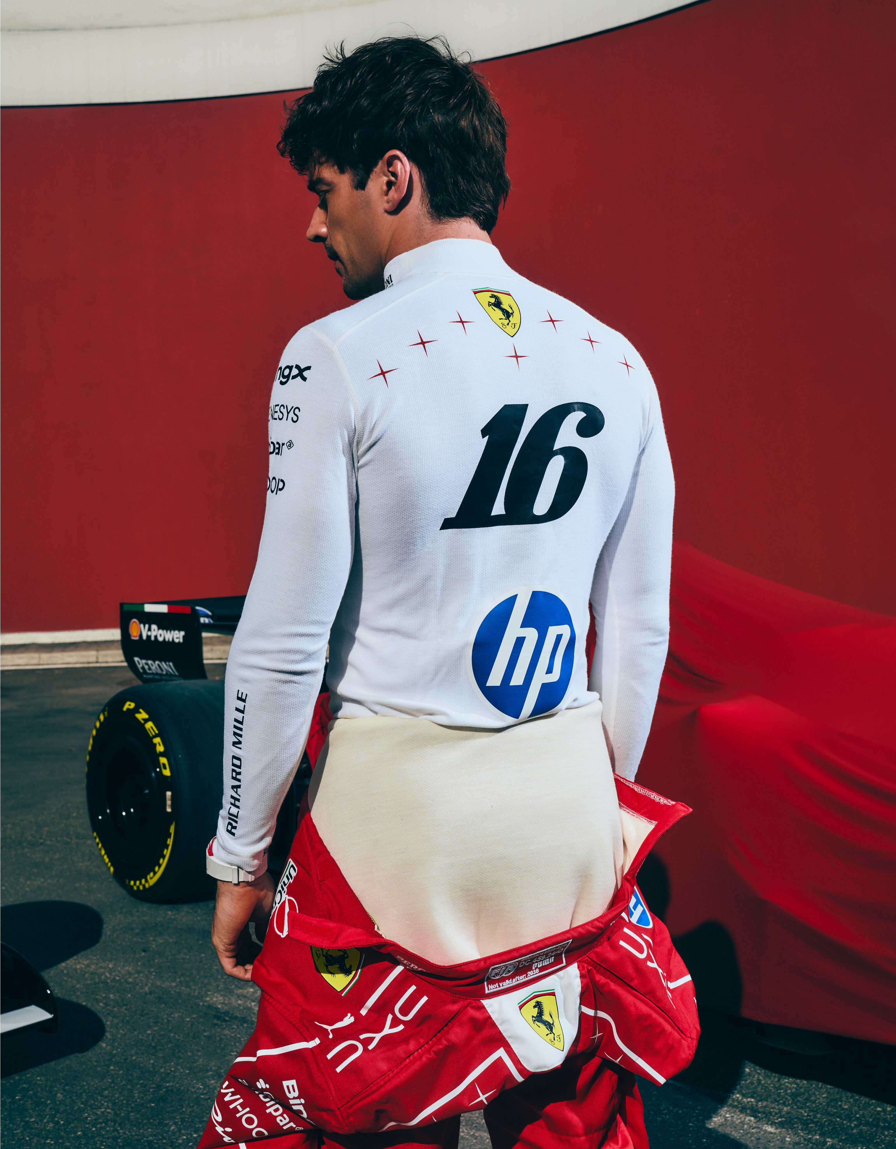 Leclerc Ferrari replica racing undersuit for the 2026 Monza Grand Prix Ferrari Leclerc Ferrari replica racing undersuit for the 2026 Monza Grand Prix Rosso LJ0TH1091EXT0001f
