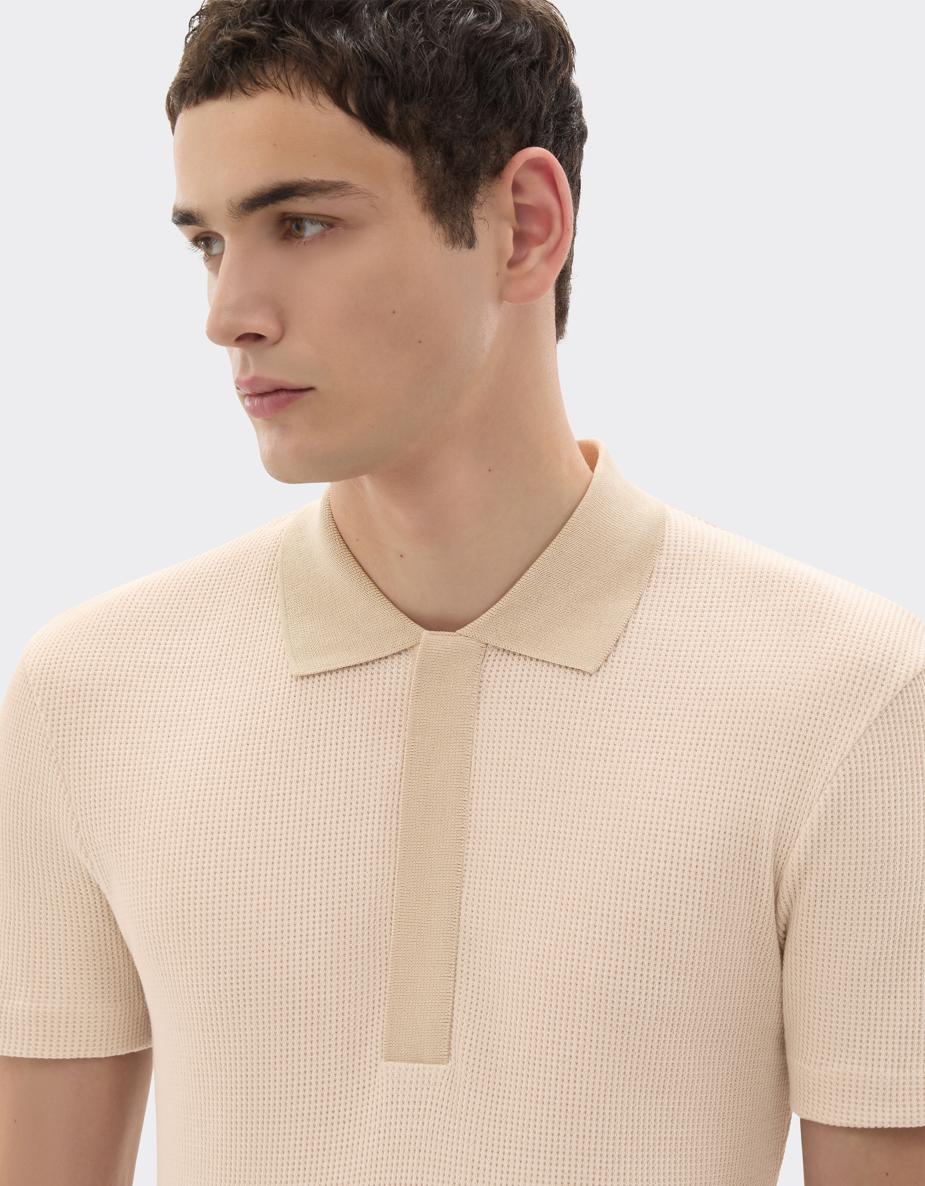 Ferrari 法拉利徽标棉质珠地 Polo 衫 Powder Pink 50103f