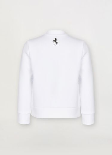 Ferrari Children’s sweatshirt in recycled scuba fabric with large Ferrari logo 光学白 46994fK