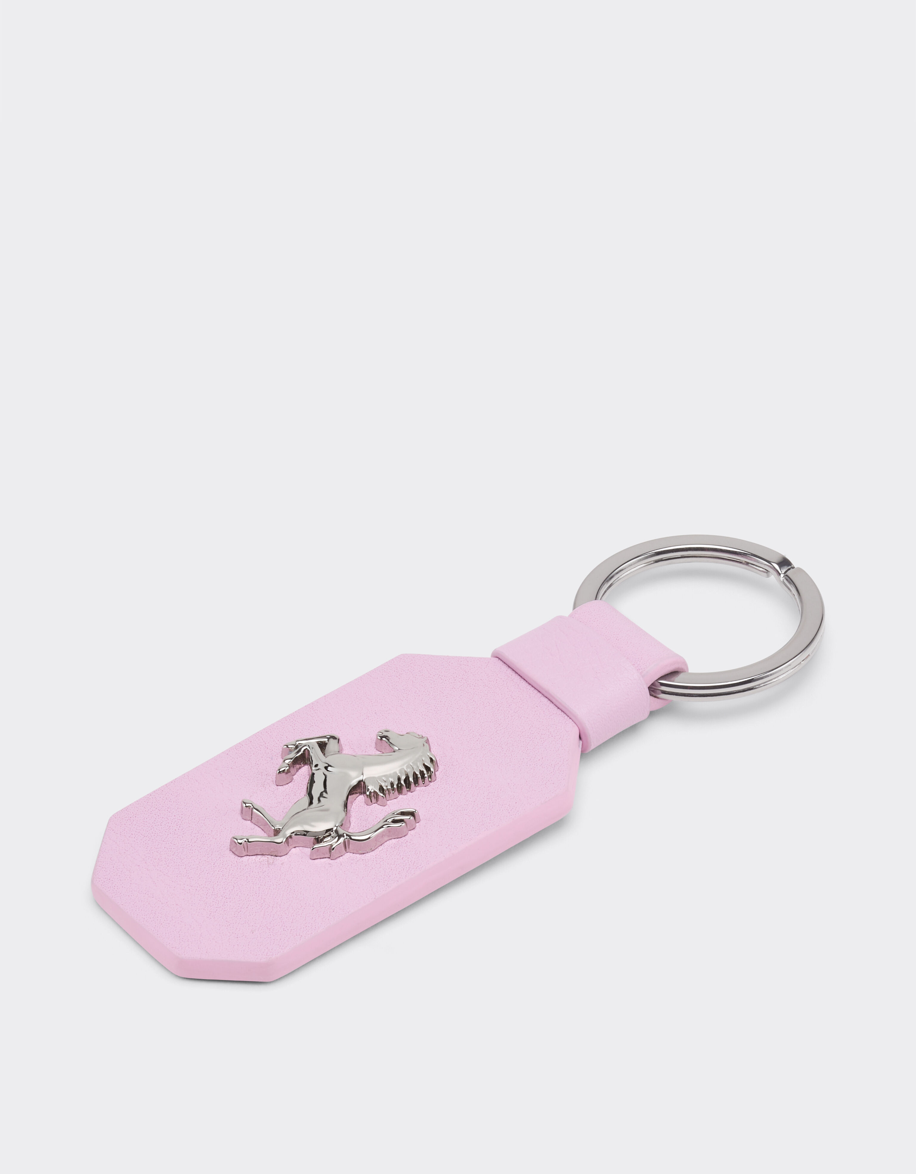 Ferrari Leather keychain with prancing horse Wisteria 49222f