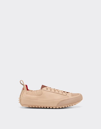 Ferrari Nappa leather and suede sneaker driver Nude 22736f