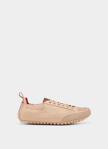 Ferrari Nappa leather and suede sneaker driver Nude 22736f
