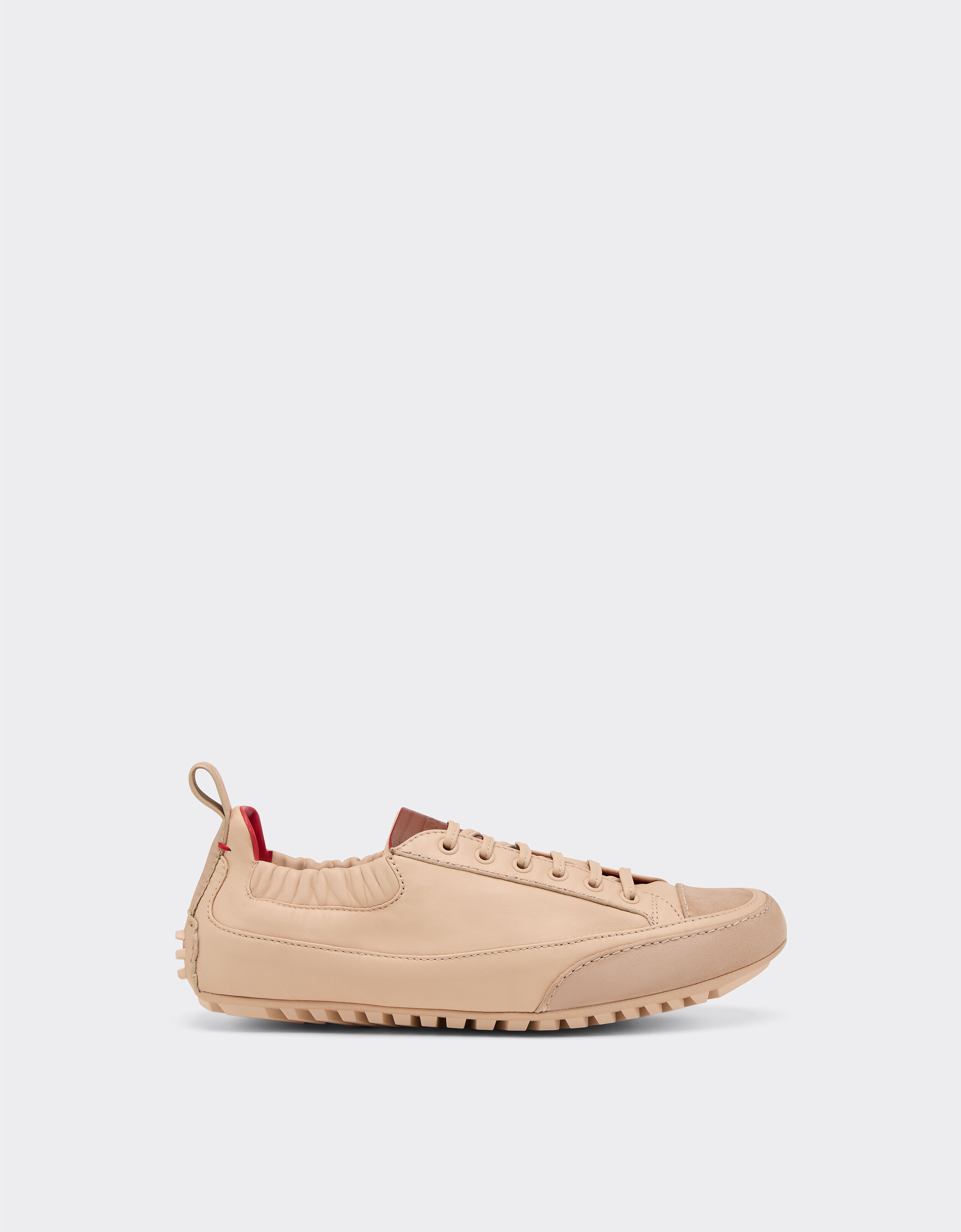Ferrari Nappa leather and suede sneaker driver Nude 22736f