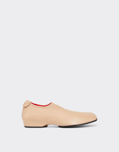 Ferrari Glossy Leather Mules with Square Heel Panna CSWML0006XL00032f