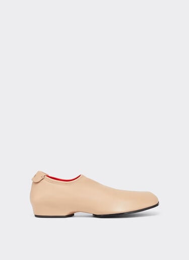 Ferrari Glossy Leather Mules with Square Heel Panna CSWML0006XL00032f