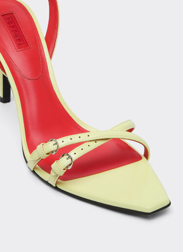 Ferrari Glossy leather sandals Iris Yellow 50374f