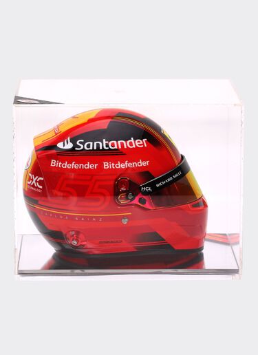 Ferrari 1:2 比例的 Carlos Sainz 迷你头盔 - 巴塞罗那特别版 红色 F0902f