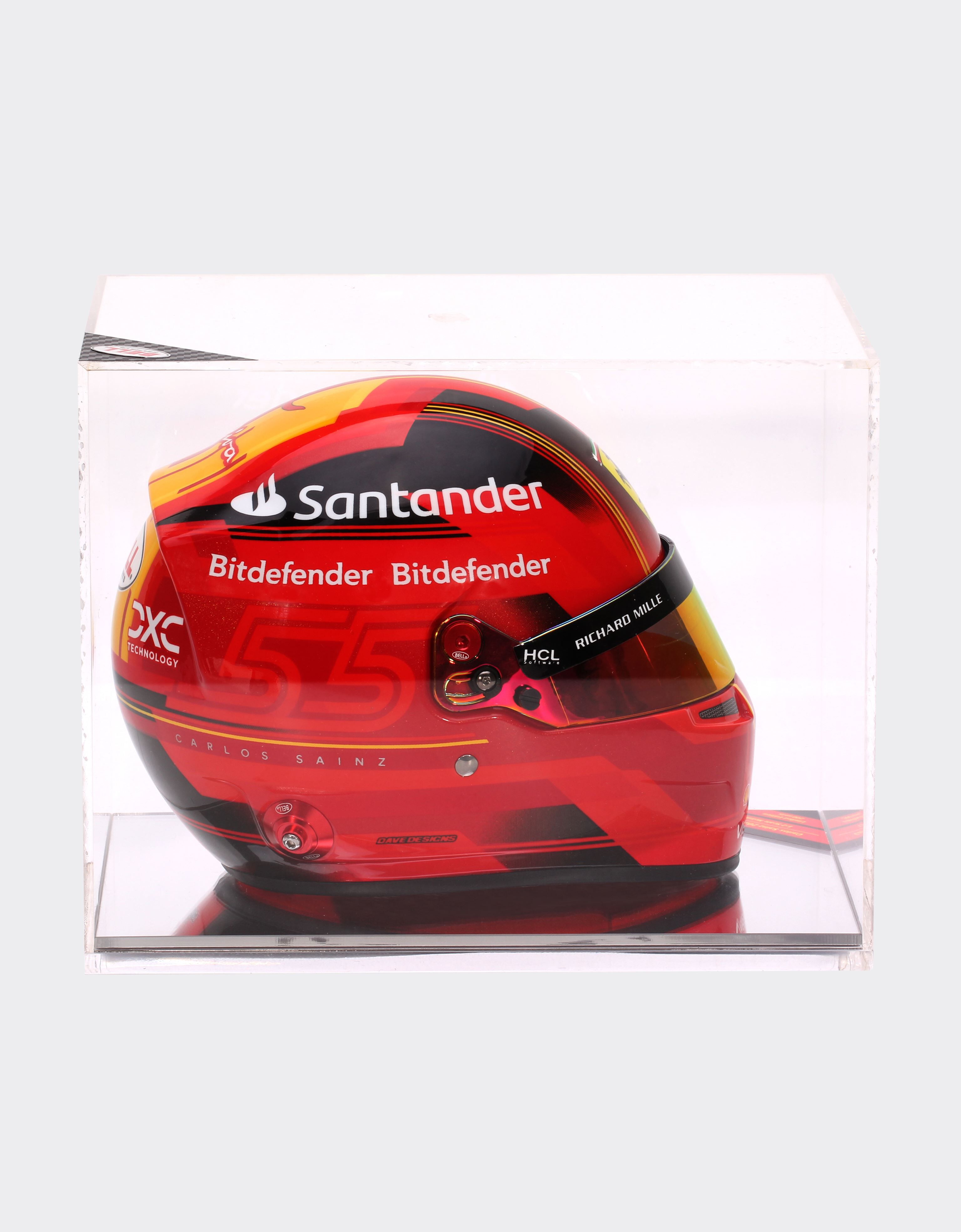 Ferrari 1:2 比例的 Carlos Sainz 迷你头盔 - 巴塞罗那特别版 红色 F0902f