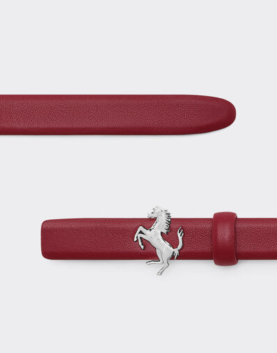 Ferrari Thin nappa leather belt Maison Red 50410f