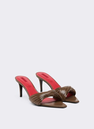 Mule in Pelle con Frange Intagliate Ferrari Mule in Pelle con Frange Intagliate CaffĆØ CSWML0004XL00007f
