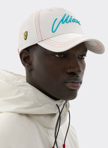 Ferrari Scuderia Ferrari Miami 2026 Baseball Cap Avorio SANCP0023HMM0029f