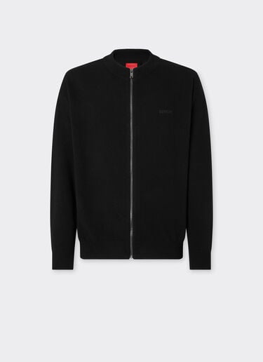 Ferrari 羊毛与羊绒混纺开衫 黑色 22842f