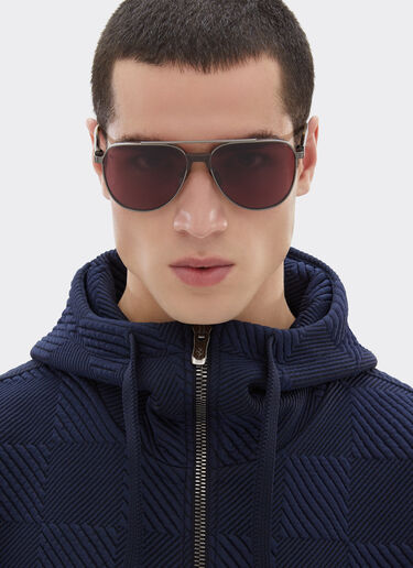 Ferrari Ferrari sunglasses in glossy gunmetaltitanium and acetate with exclusive Contrast Pro™ lenses Gunmetal LA0KZf