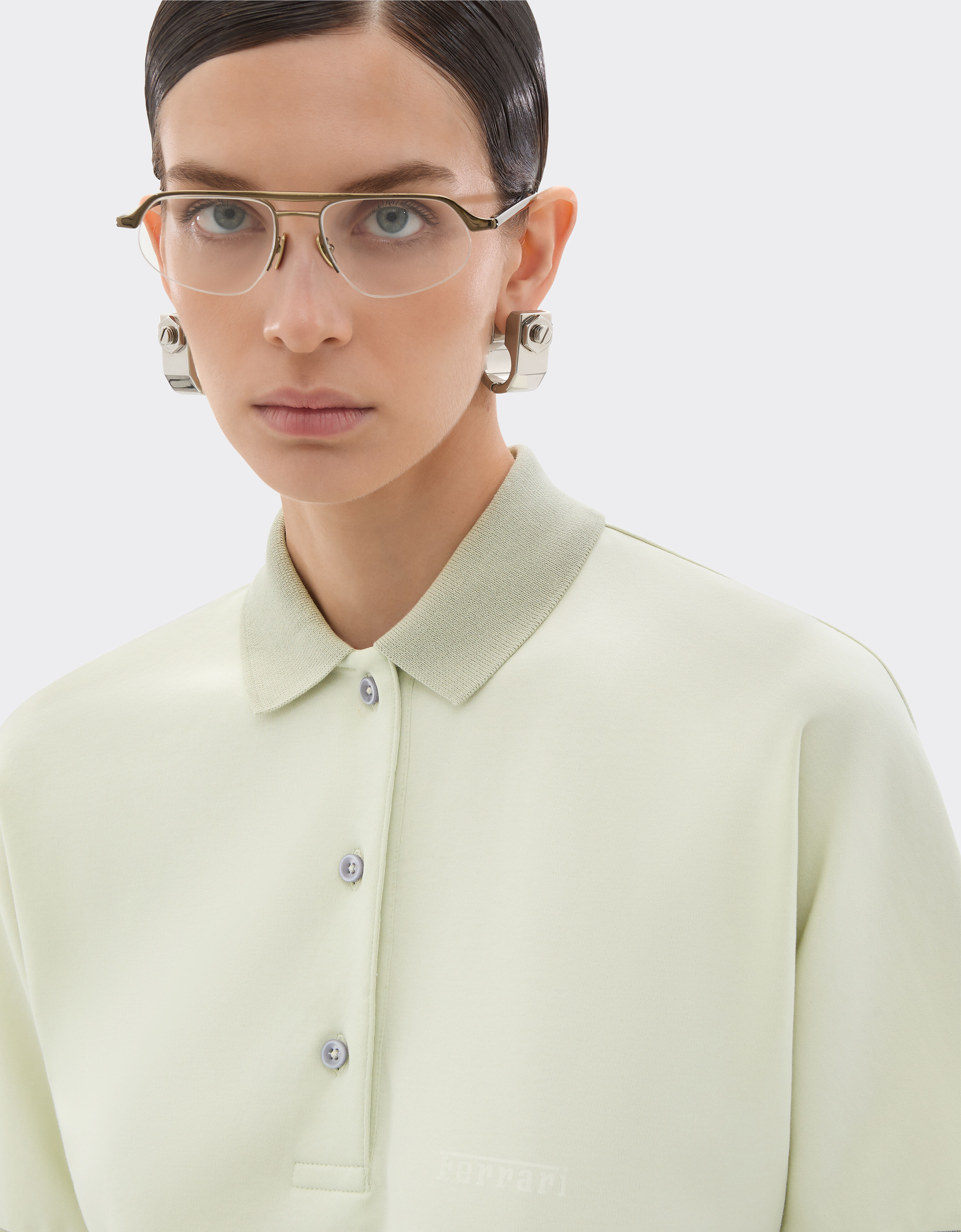 棉质双面布 Polo 衫 Ferrari 棉质双面布 Polo 衫 Granite Green 50140f