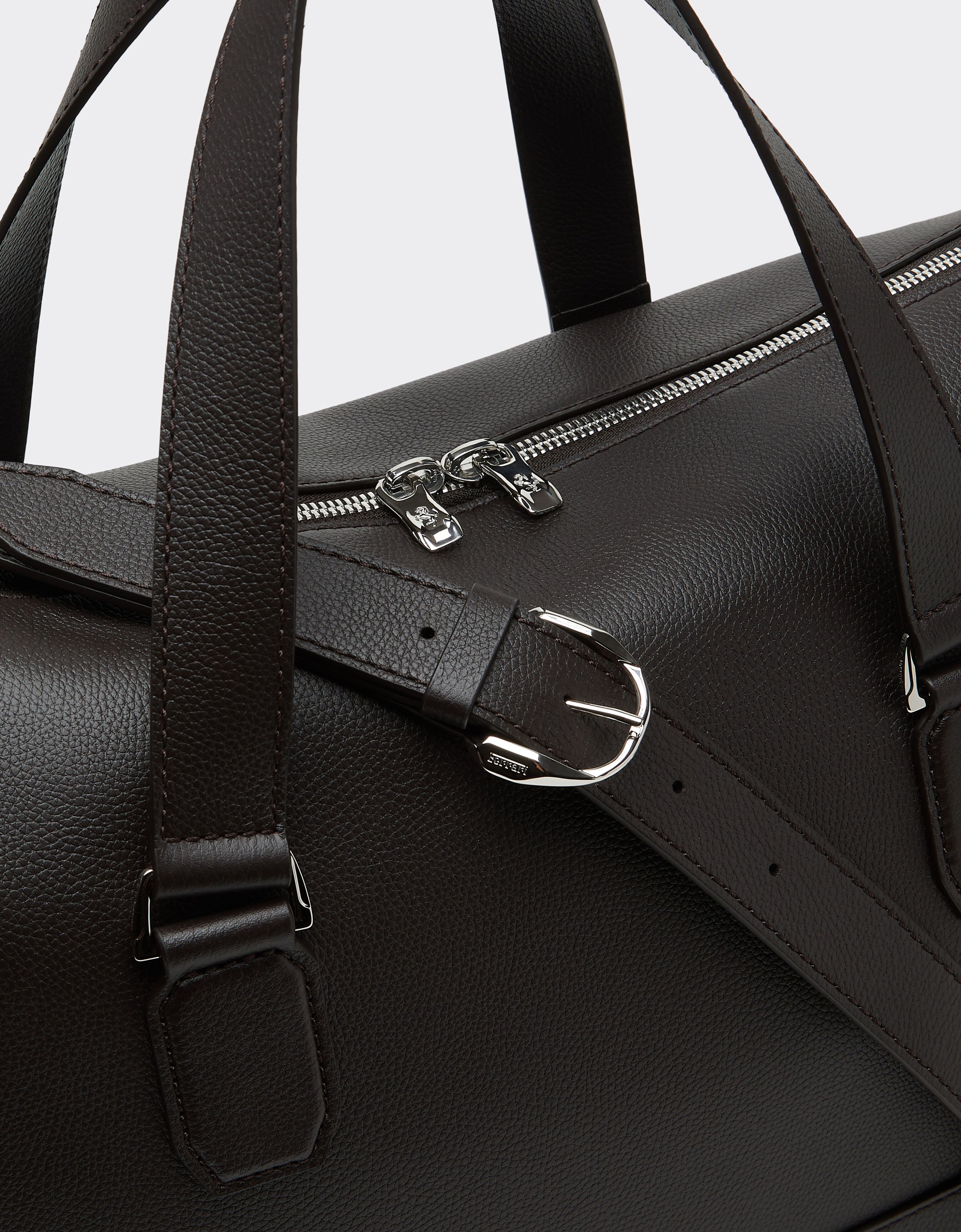 Ferrari Garnet leather duffle bag Marrone Scuro 50581f