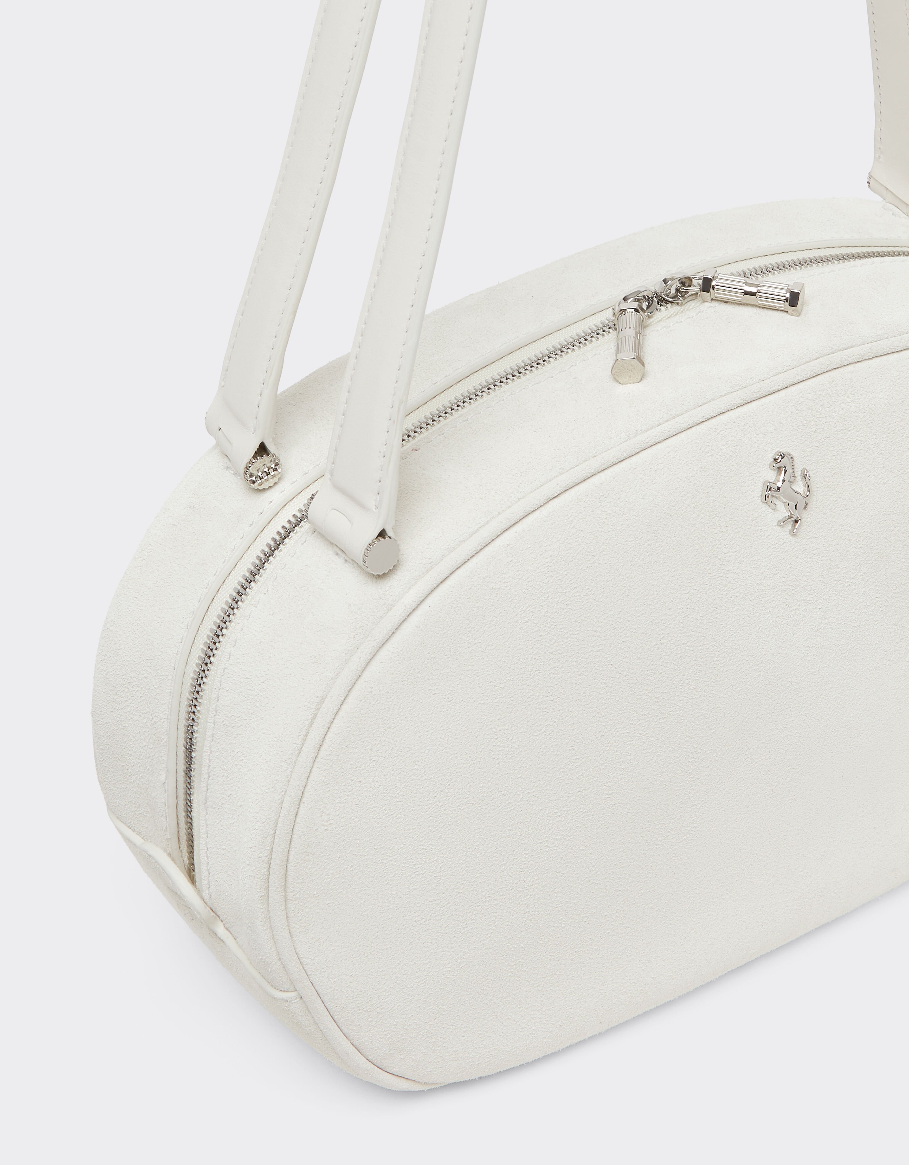 Ferrari La Ferrari Dino 柔软款托特包，麂皮与皮革材质 Avorio 51174f