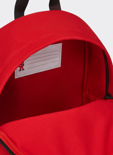 Ferrari Mini technical fabric backpack with Ferrari Scudetto Rosso SBNBP0003HMM0017f