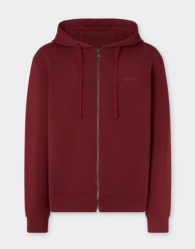 Ferrari Scuba 潜水面料拉链卫衣 红褐色 49285f