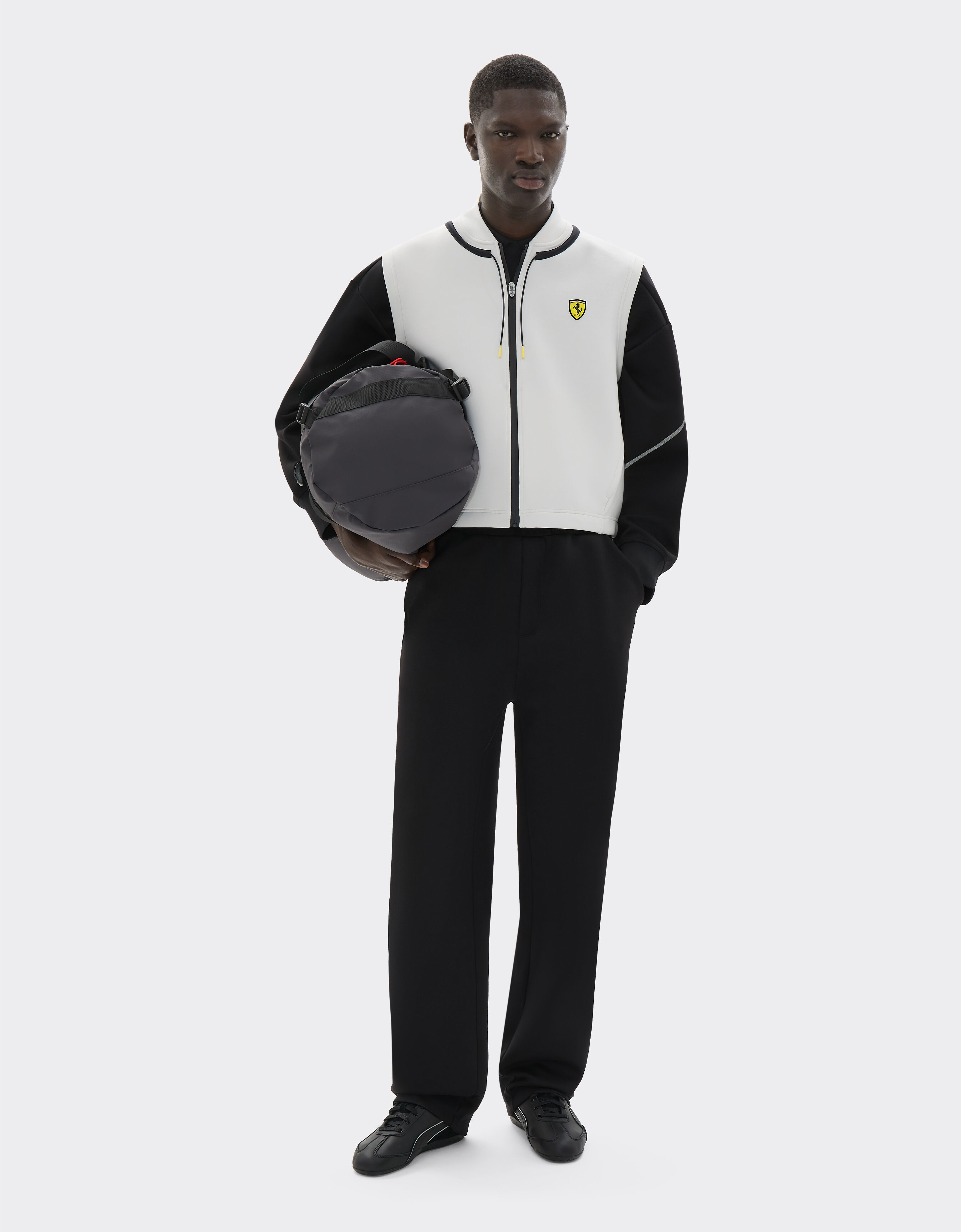  Scuba vest with Ferrari Scudetto Avorio SWMVT0011WNY0004f