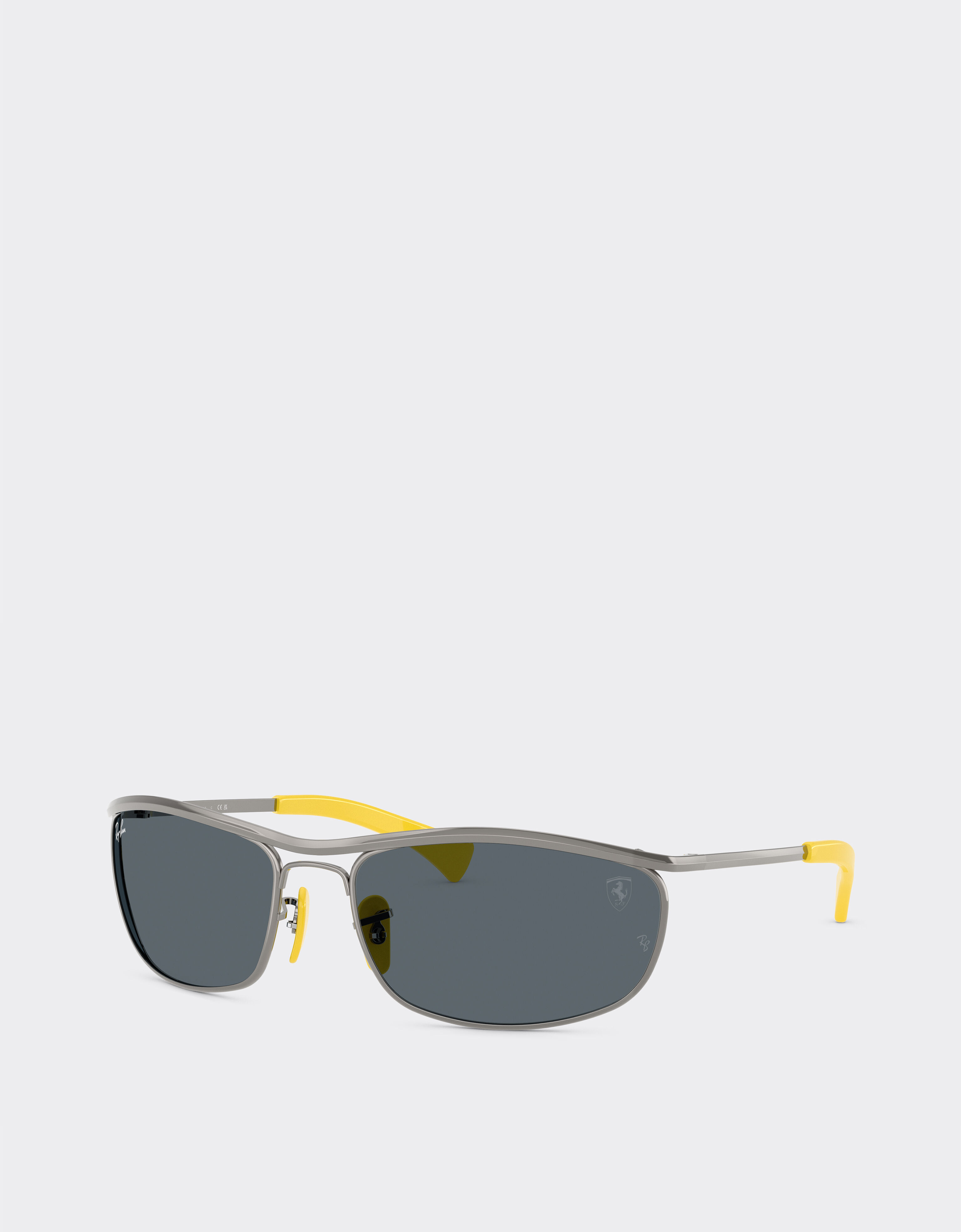 Ferrari Ray-Ban for Scuderia Ferrari RB3819M，枪灰色金属镜框搭配蓝色镜片 Gunmetal LA0JRf