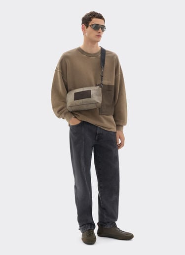 Ferrari 尼龙斜挎包 Khaki Green 50167f