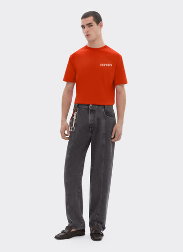 Cotton T-shirt with Ferrari logo Ferrari Cotton T-shirt with Ferrari logo Rosso Corsa 51044f