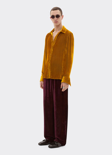 Shiny corduroy shirt Ferrari Shiny corduroy shirt Gold 22620f
