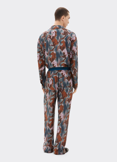 Cavallino Ikat 印花真丝长裤 Ferrari Cavallino Ikat 印花真丝长裤 孔雀蓝 22638f
