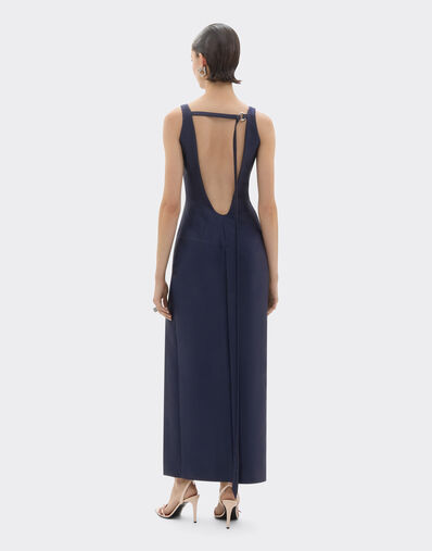 Ferrari Long dress in technical gabardine Ultramarine 49920f