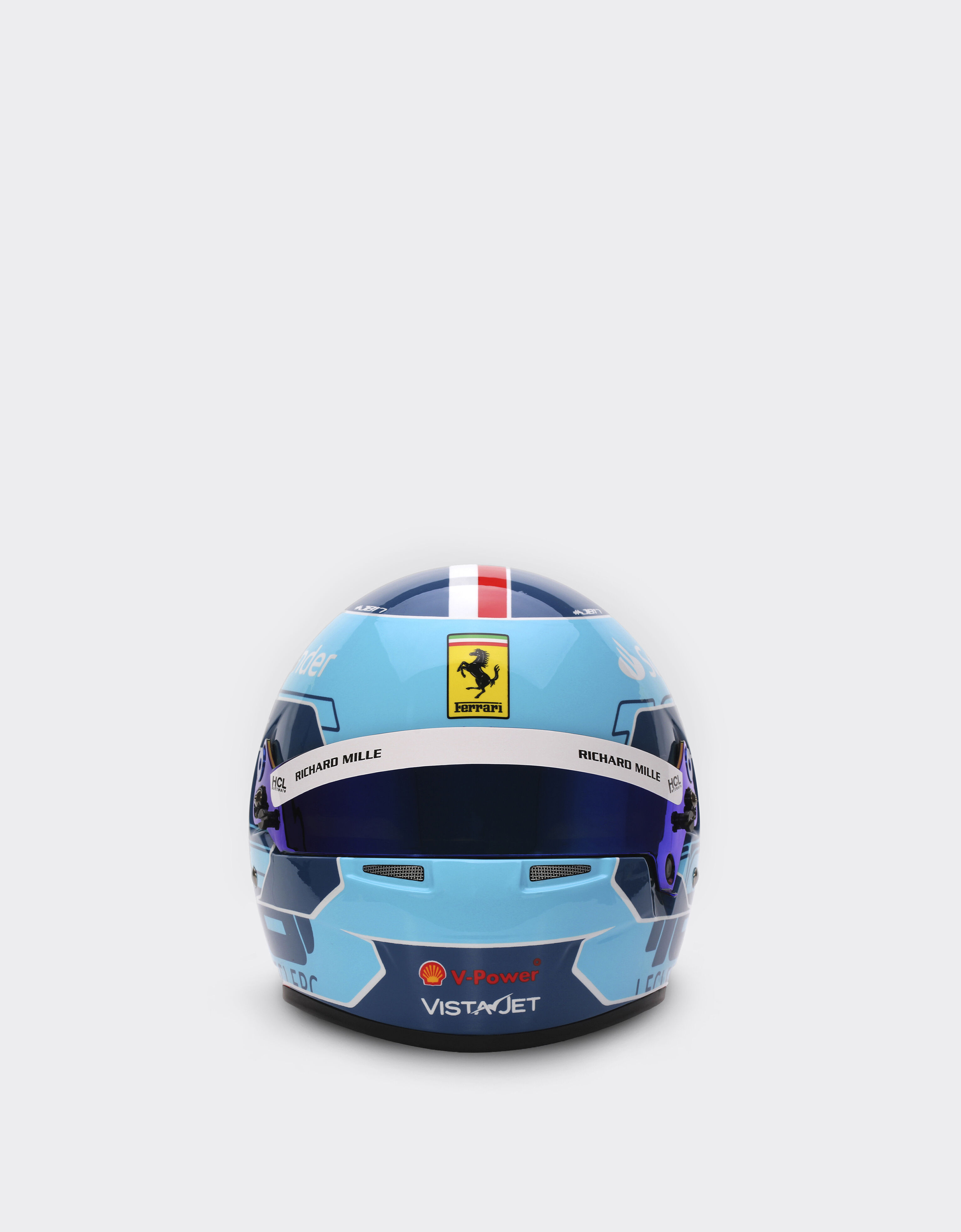 Ferrari 1:2比例 Charles Leclerc 迈阿密2024特别版迷你头盔 浅蓝色 F1348f
