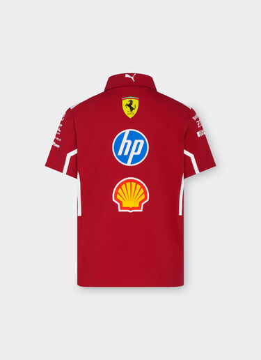 Ferrari Puma 与 Scuderia Ferrari HP 合作款2025车队青少年 Polo 衫 红色 LA024fK