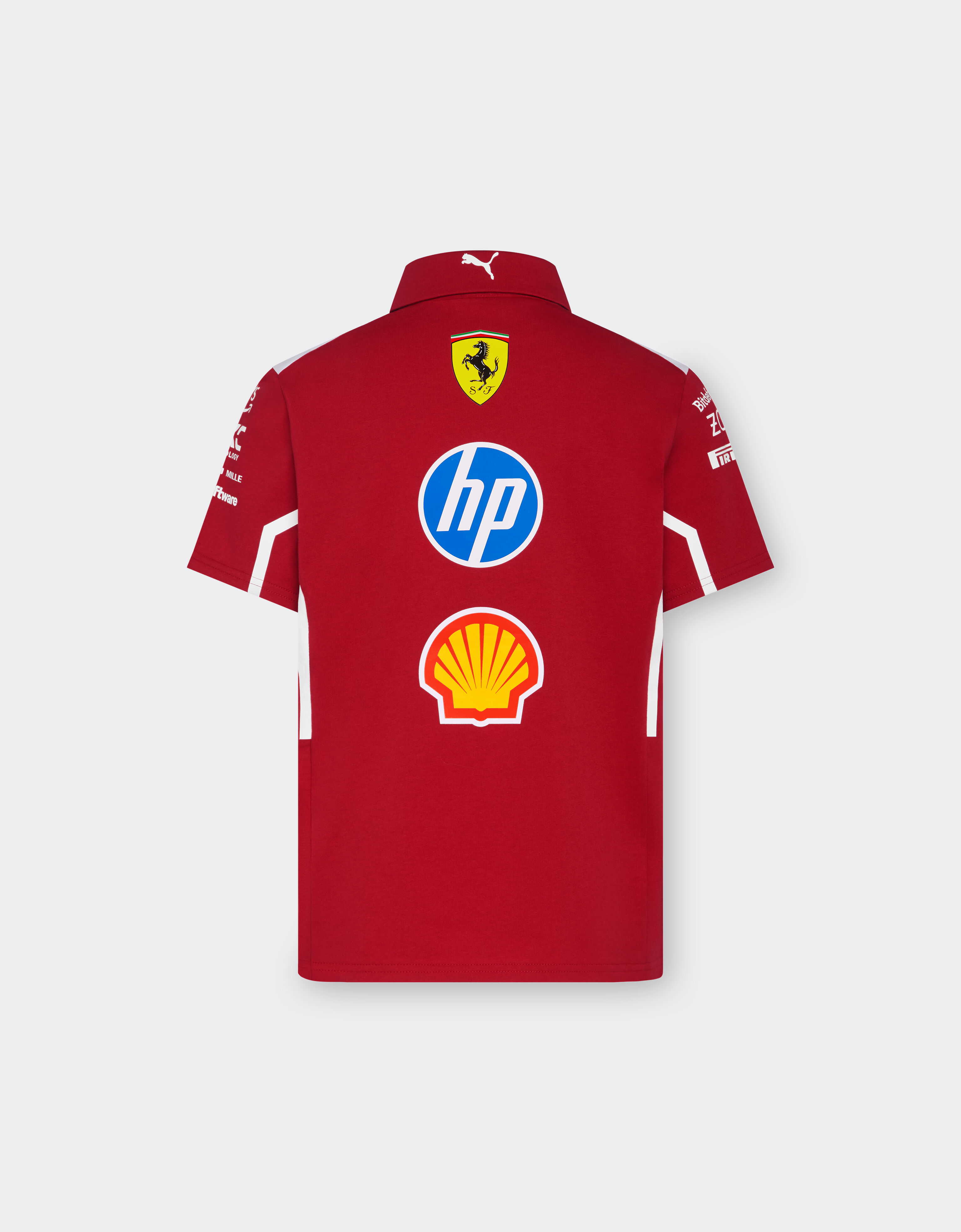 Ferrari Puma 与 Scuderia Ferrari HP 合作款2025车队青少年 Polo 衫 红色 LA024fK