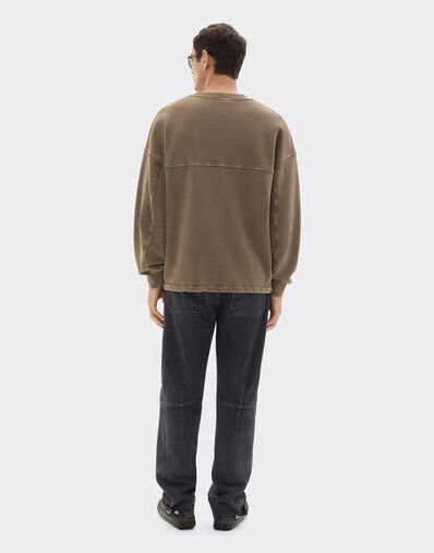Ferrari Cotton sweatshirt with pocket Verde Cachi 50133f