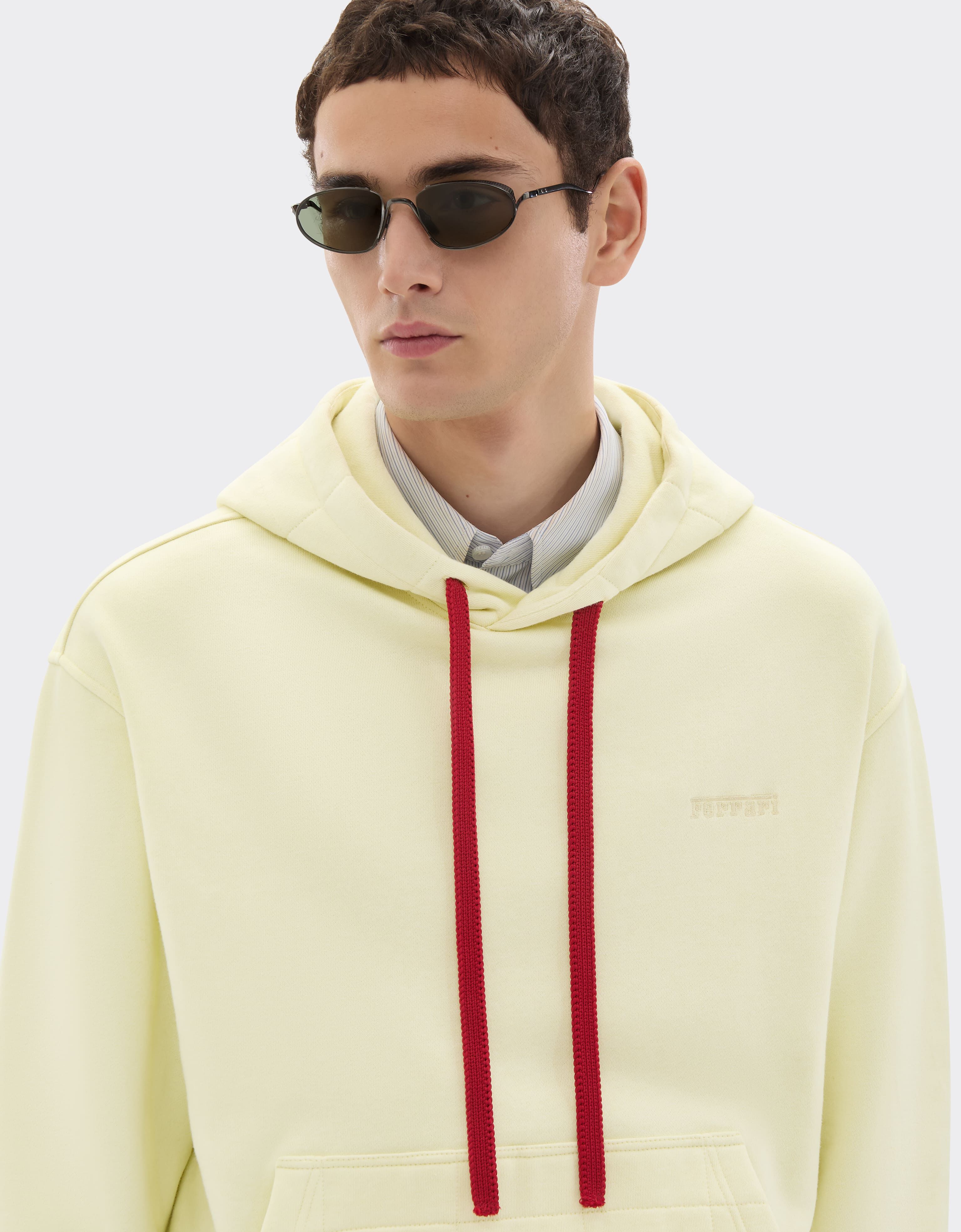 Cotton and cashmere hoodie Ferrari Cotton and cashmere hoodie Iris Yellow 49940f
