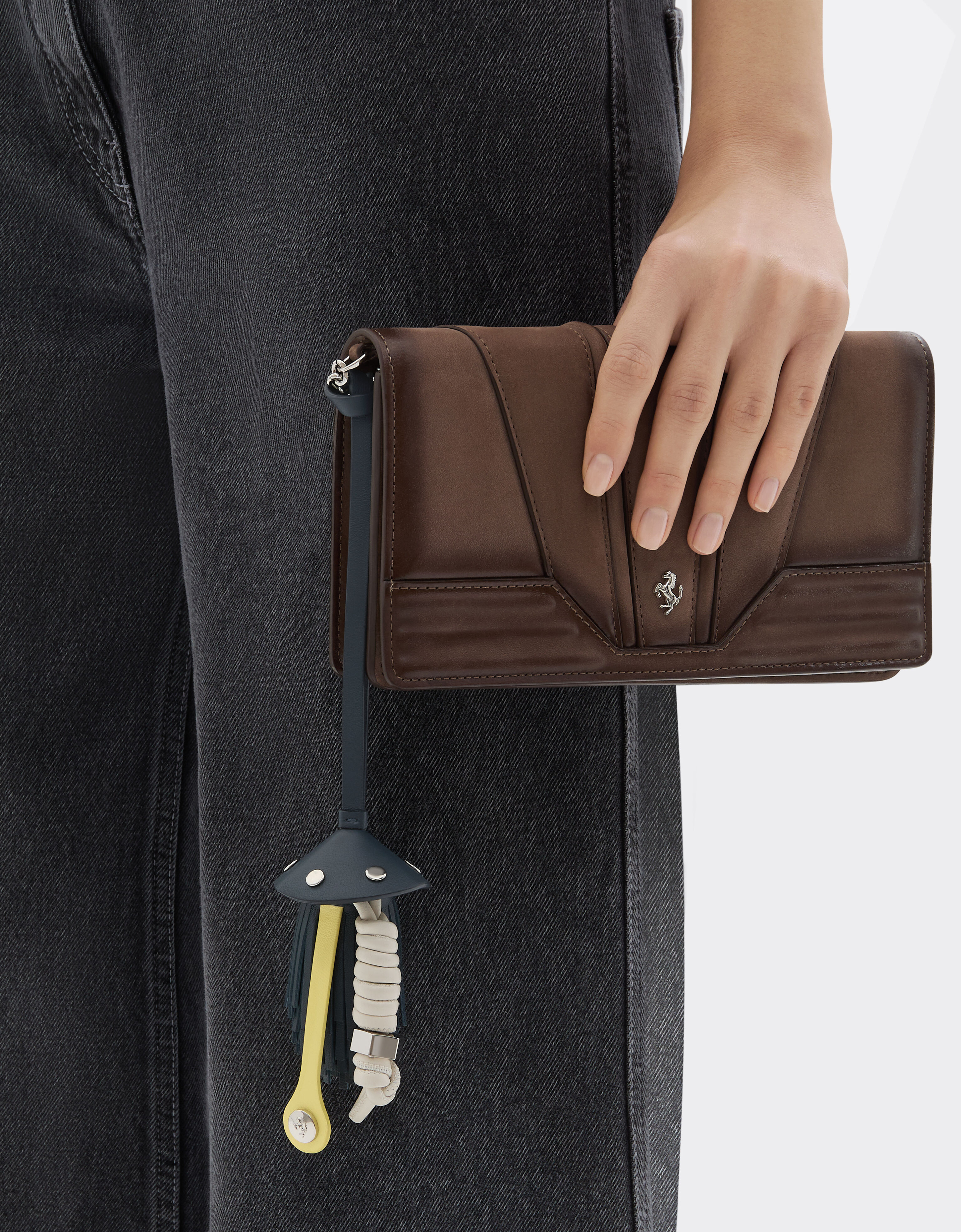 Nappa leather charm with scooby and fringes Ferrari Nappa leather charm with scooby and fringes Ultramarine 50019f