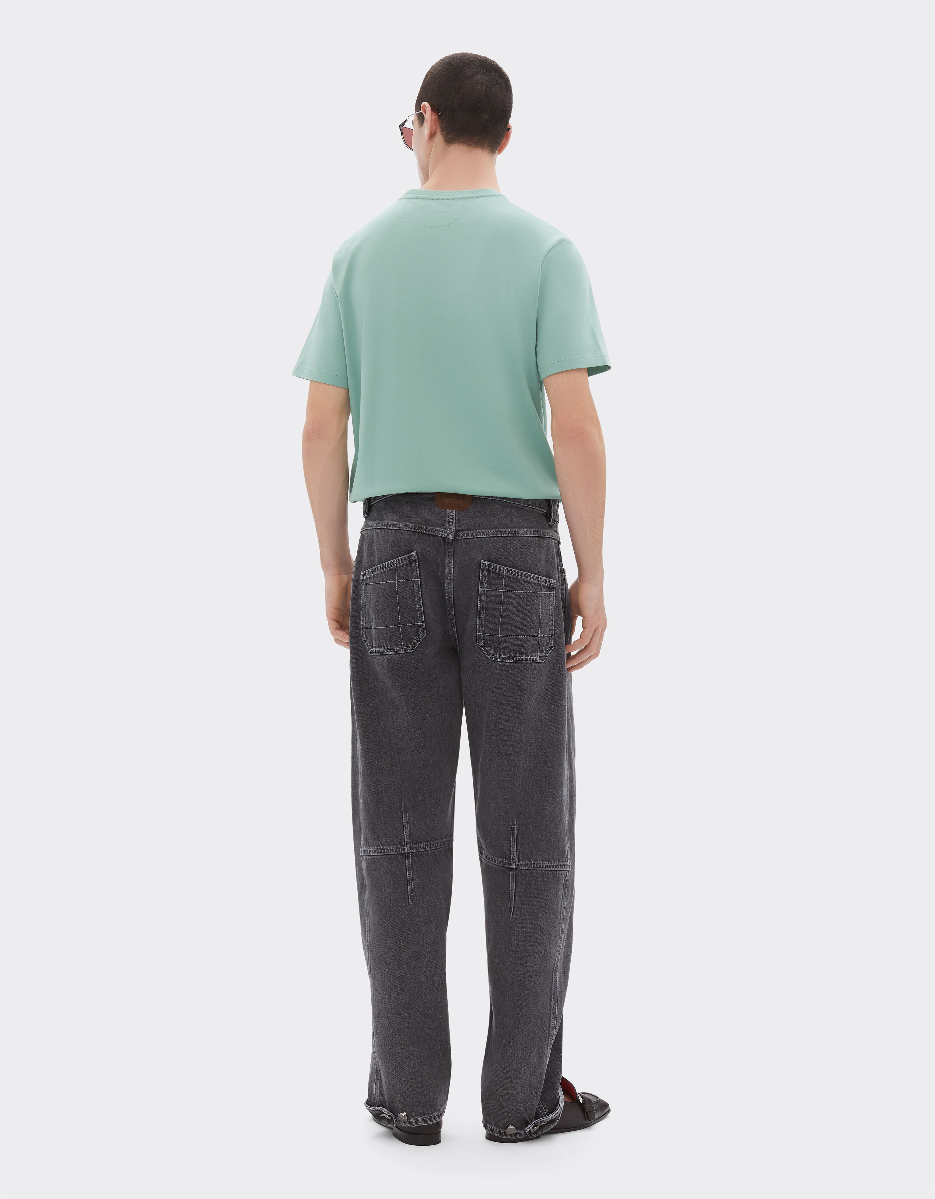 Cotton T-shirt with Ferrari logo Ferrari Cotton T-shirt with Ferrari logo Mahogany 51037f