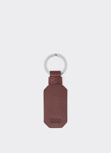 Leather keychain with prancing horse Ferrari Leather keychain with prancing horse Espresso 49222f