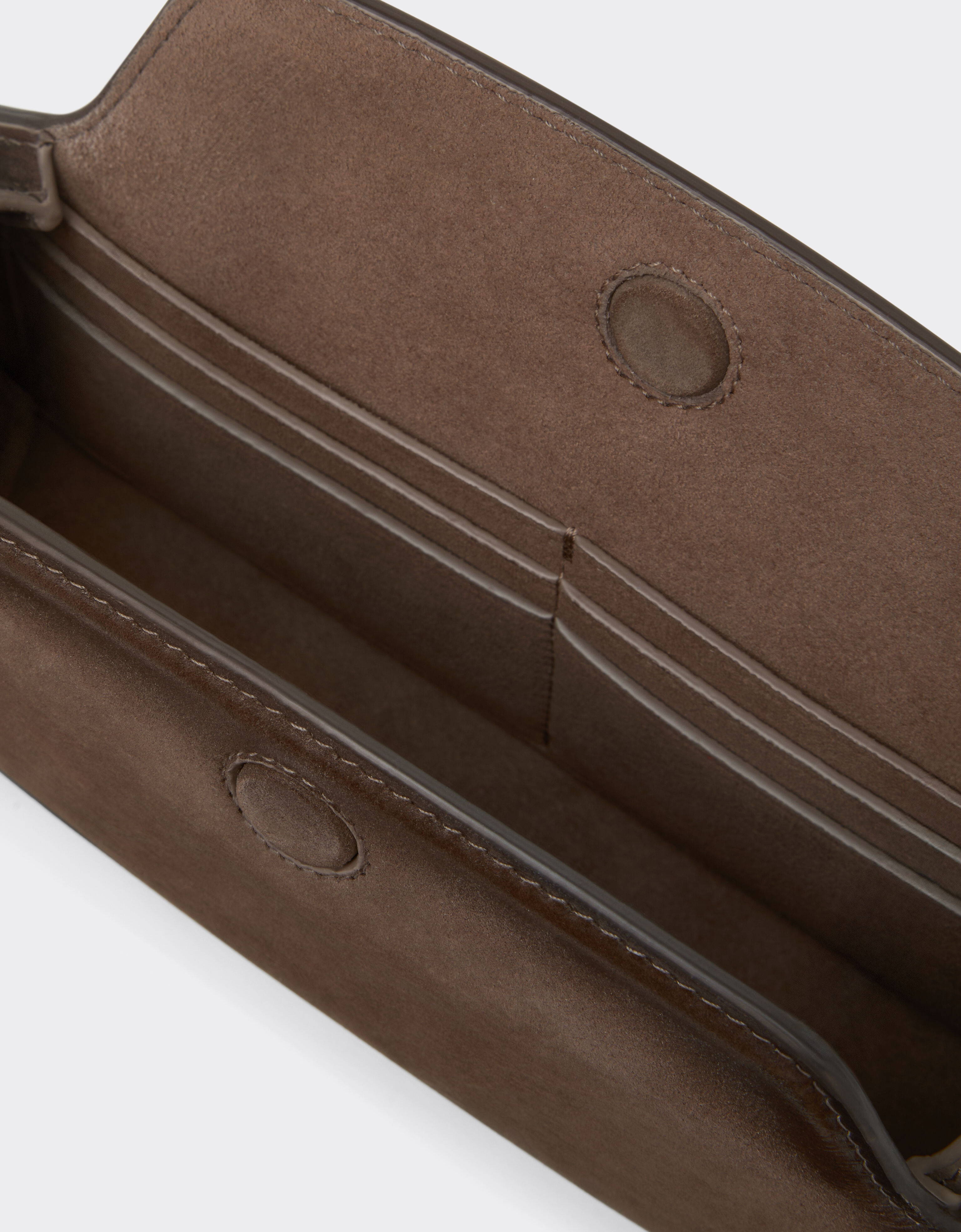 Ferrari Ferrari Dino wallet in shaded nubuck with shoulder strap Clay 50396f