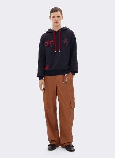 Ferrari 棉混纺连帽运动衫 海军蓝 51021f