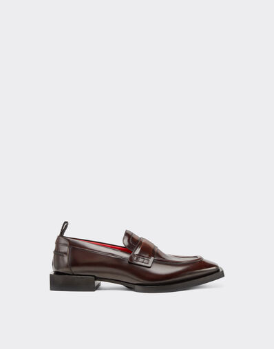Ferrari Handcrafted loafers in brushed leather Maison Red 22362f