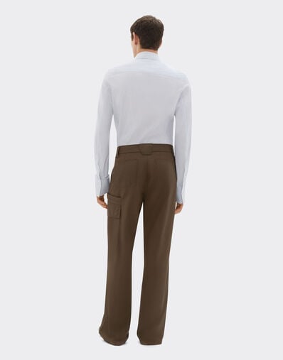 Ferrari Cargo pants in vintage-effect technical gabardine Khaki Green 49922f