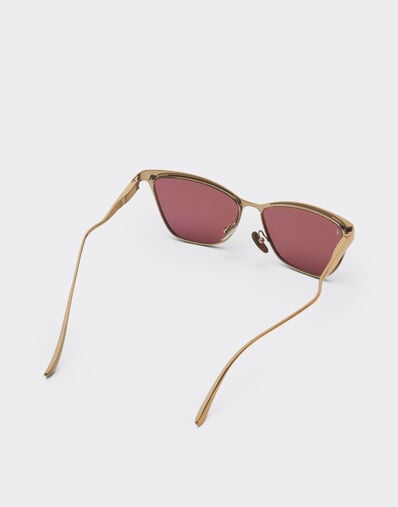 Ferrari Ferrari sunglasses in  brushed gray/brownmetal  with red polarized lenses Ingrid LA0KWf