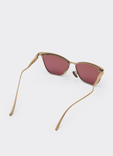 Ferrari Ferrari sunglasses in  brushed gray/brownmetal  with red polarized lenses Ingrid LA0KWf